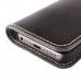 iPhone SE 5 5s - Top Quality Imported Argentina Genuine Leather Flip Wallet Protective Phone Cover Case - Black